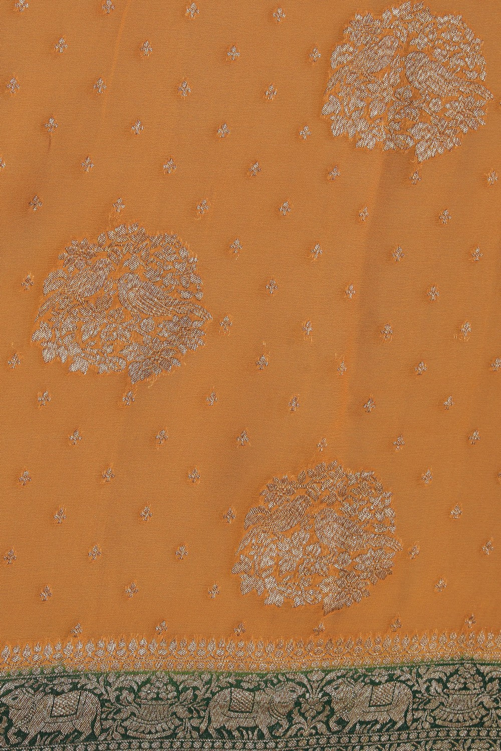 Image of Banarasi Georgette Mustard Saree