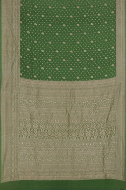 Collection of Banarasi Georgette Green Saree in a gallery layout