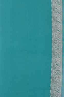 Collection of Banarasi Georgette Sea Green Saree in a gallery layout