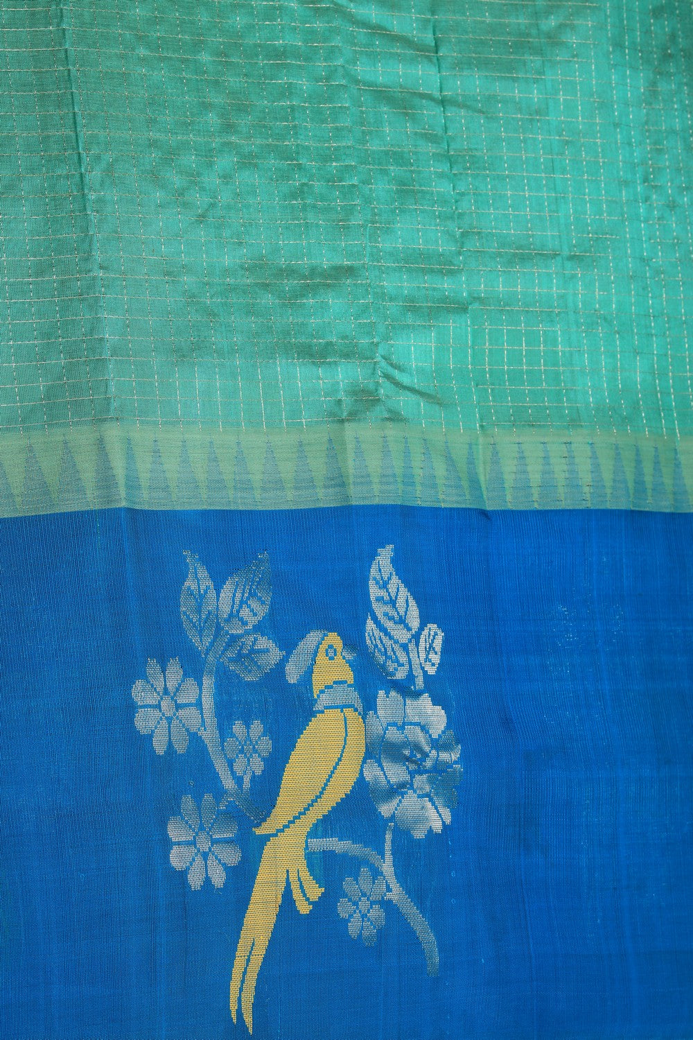 Kuppadam Sea Green Saree