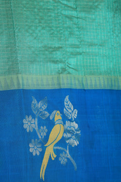 Image of Kuppadam Sea Green Saree