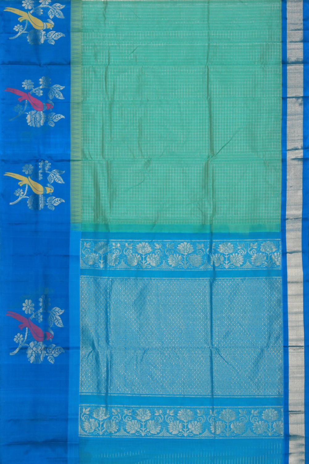 Kuppadam Sea Green Saree