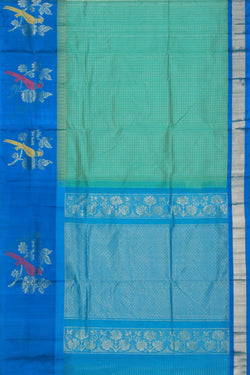 Image of Kuppadam Sea Green Saree