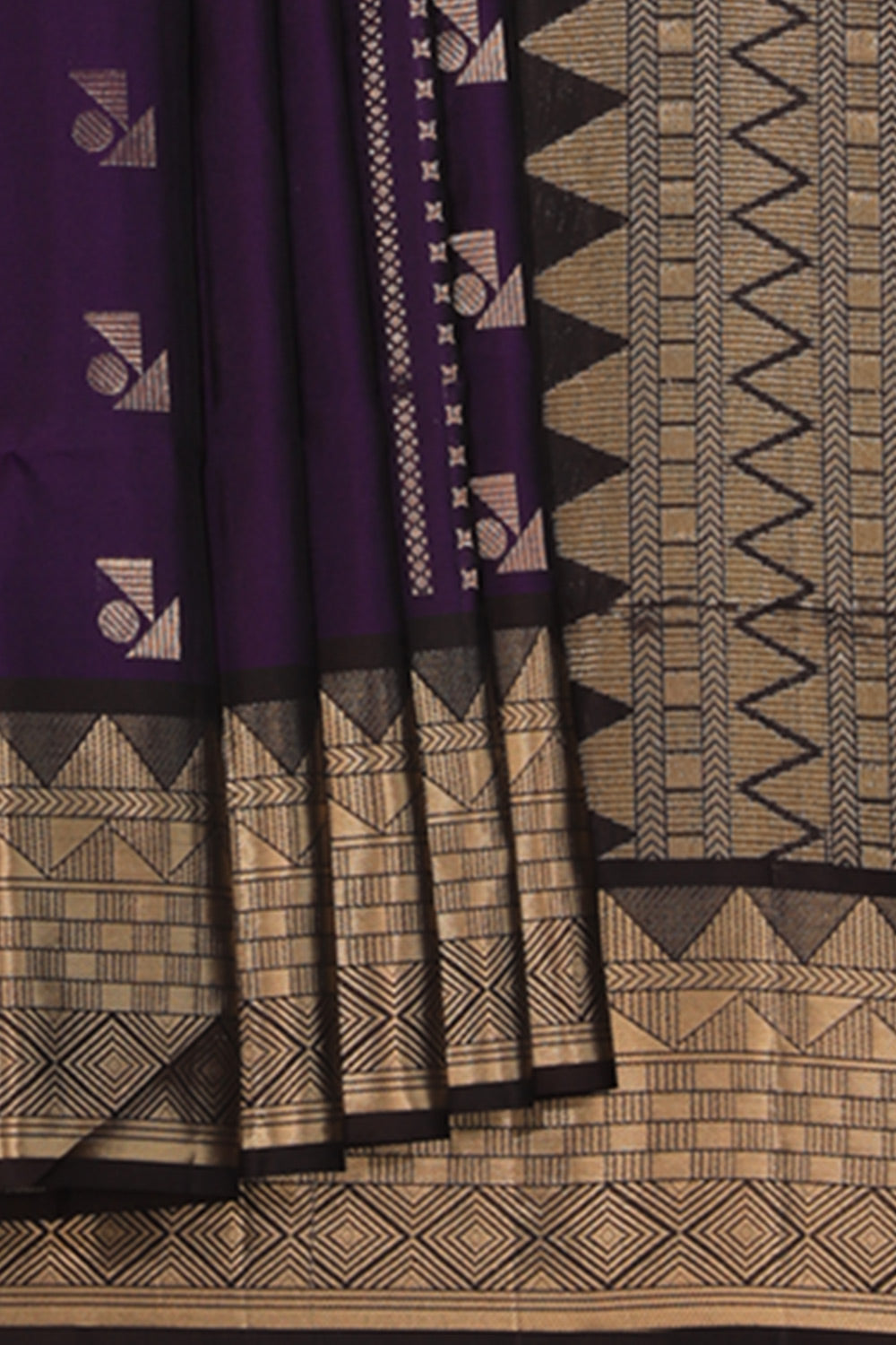 Collection of South Silk Violet Saree in a gallery layout