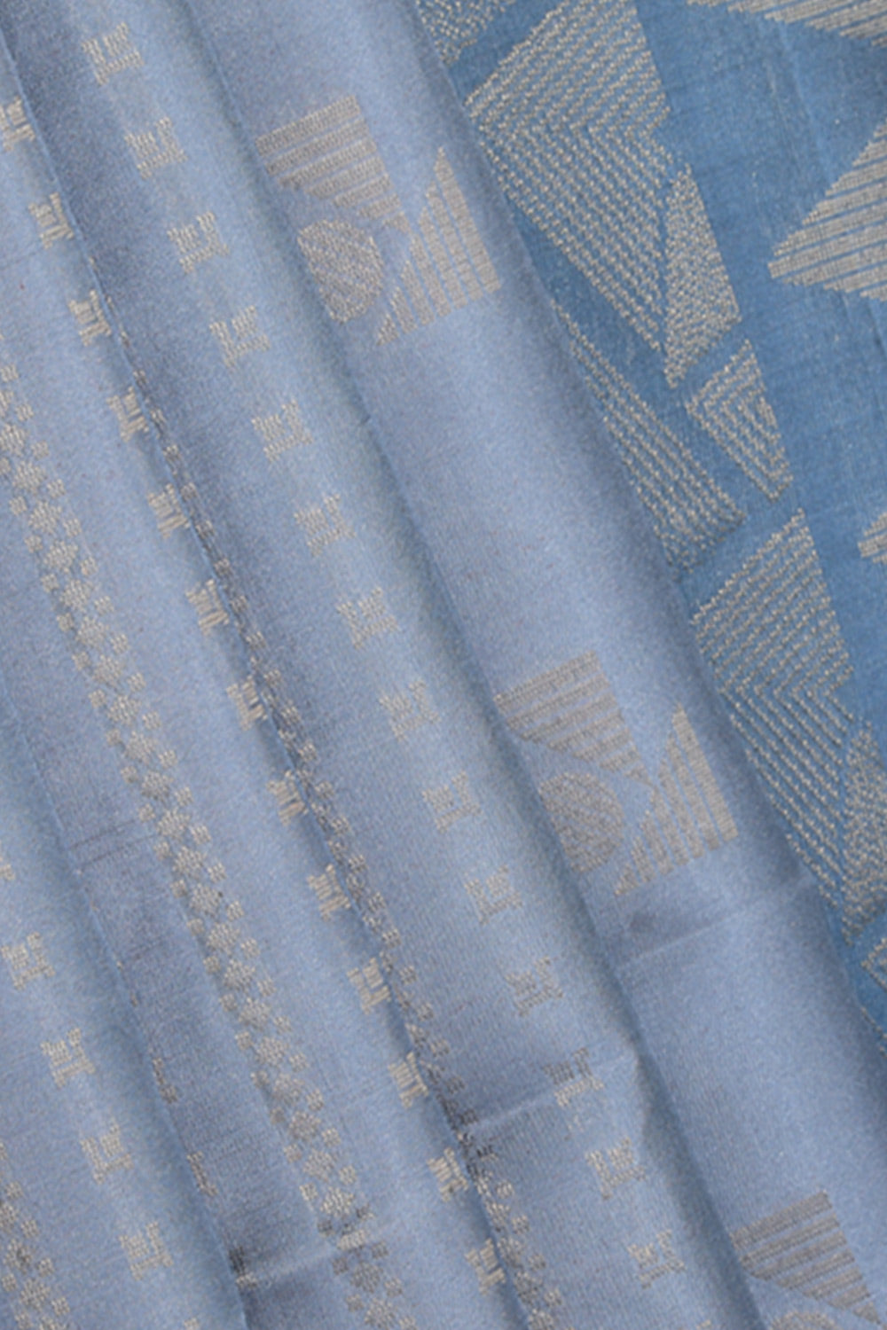 Collection of South Silk Grey Saree in a gallery layout