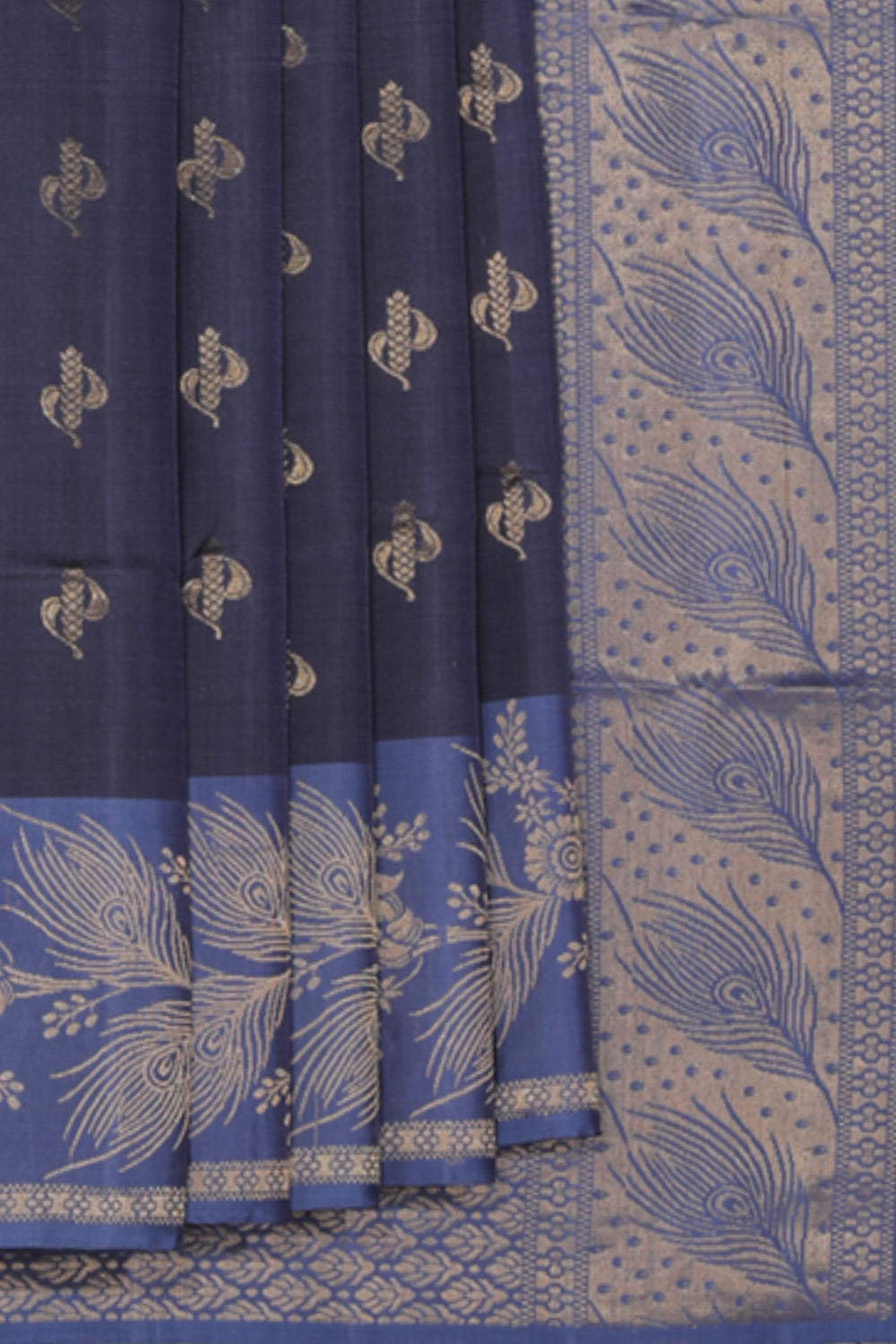 Collection of South Silk Grey Saree in a gallery layout