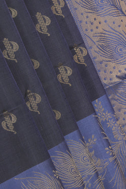 Collection of South Silk Grey Saree in a gallery layout