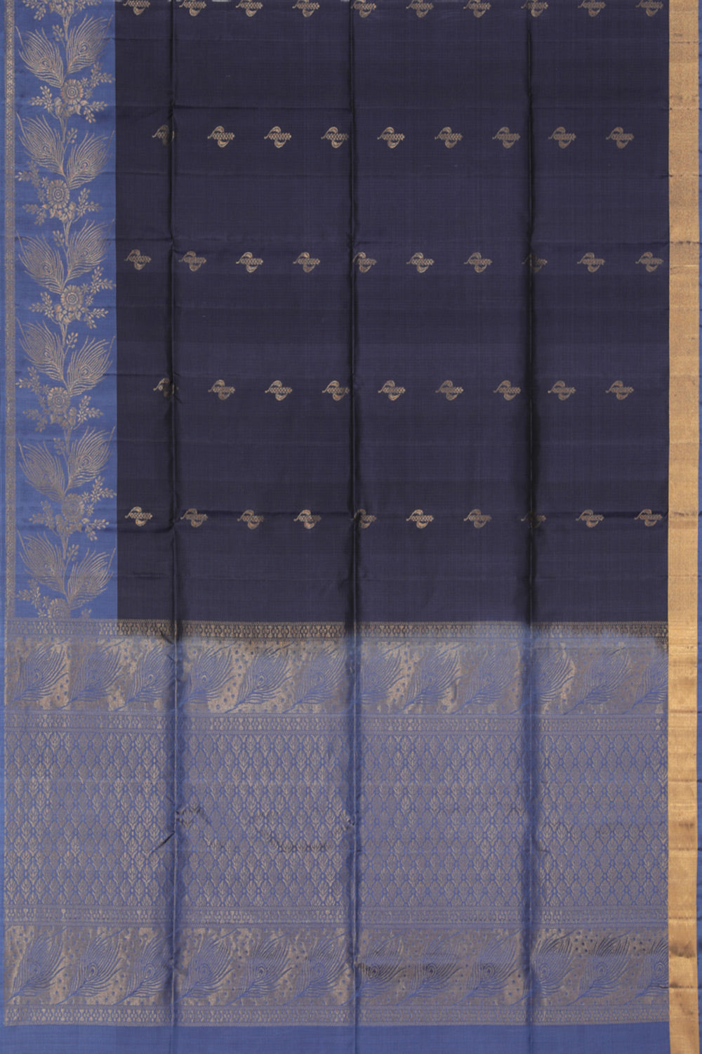 Collection of South Silk Grey Saree in a gallery layout