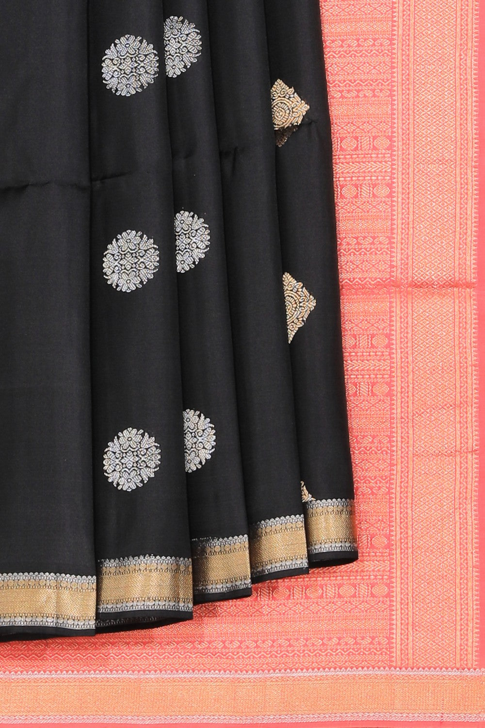 Collection of South Silk Black Saree in a gallery layout