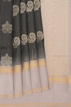 Collection of South Silk Black Saree in a gallery layout