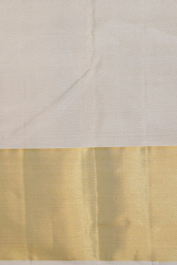 Image of Kanchi Silk Classy Ivory Cream Saree