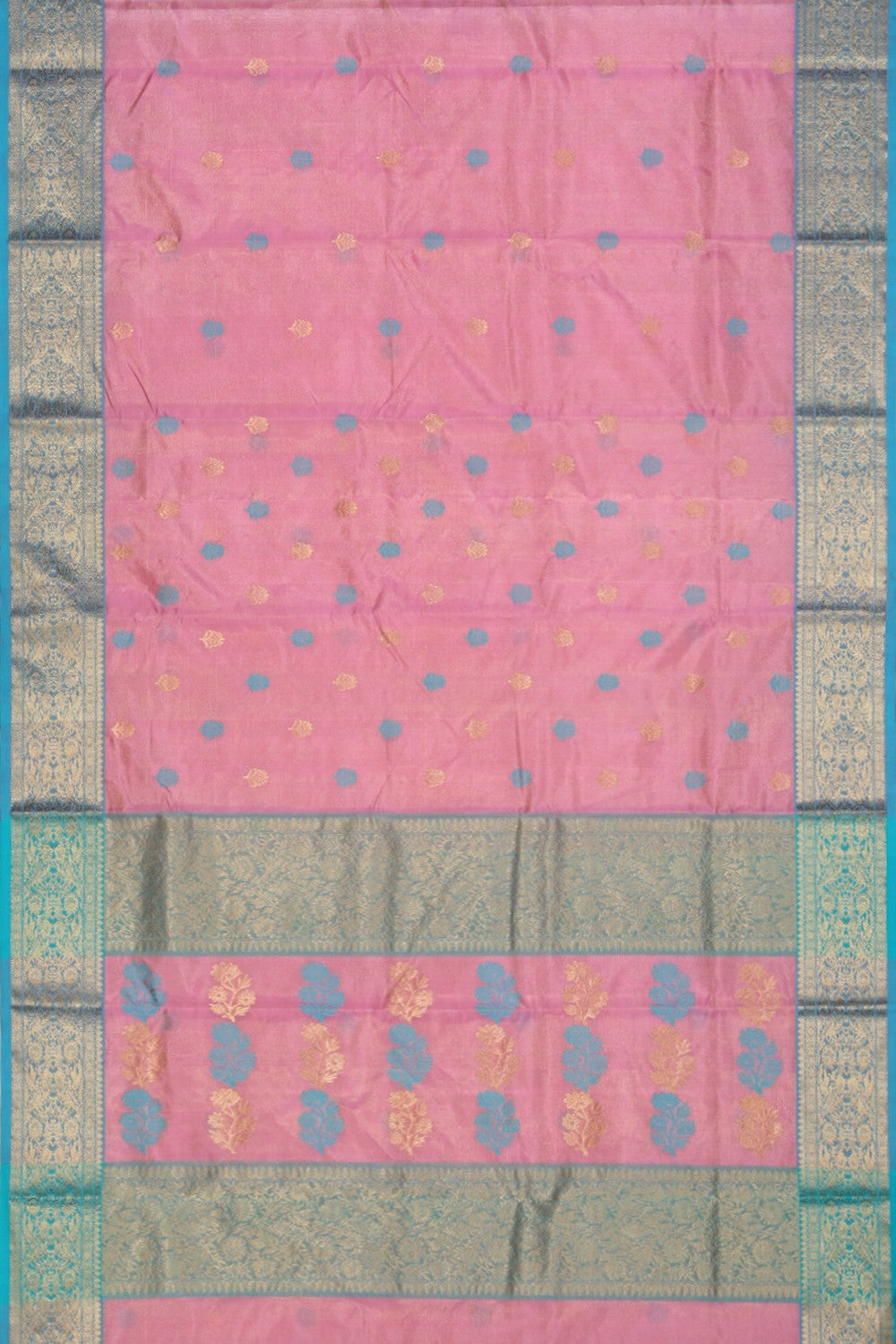 Chanderi Tissue Silk Pink Saree