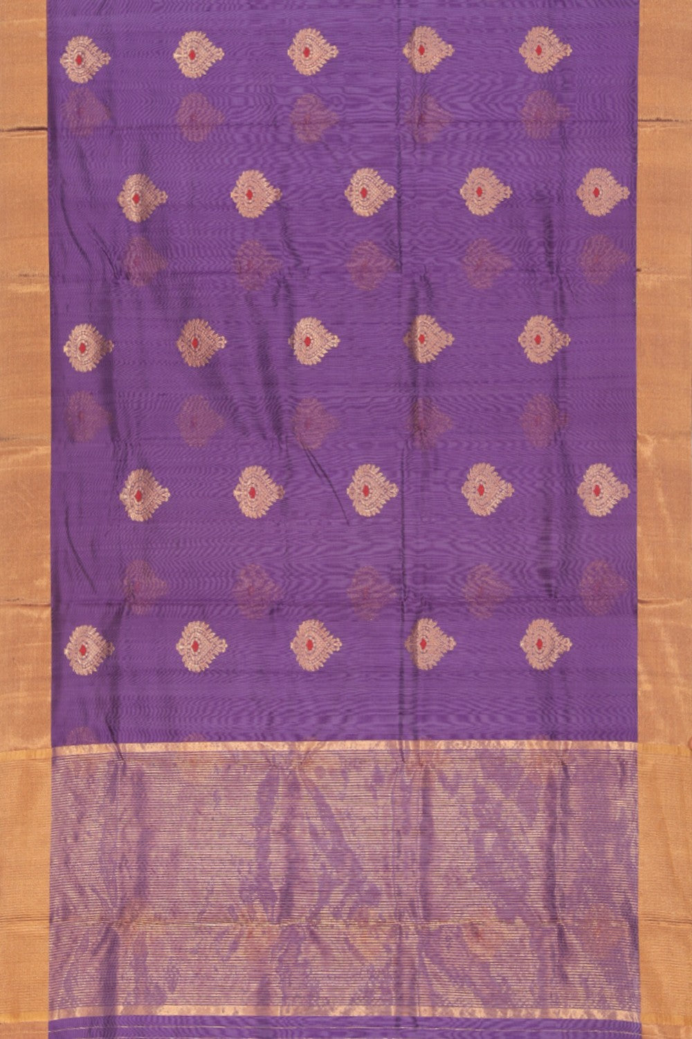 Collection of Chanderi Cotton Silk Purple Saree in a gallery layout