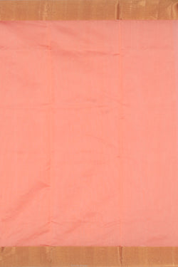 Collection of Chanderi Cotton Silk Peach Saree in a gallery layout