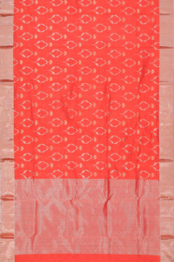 Image of Chanderi Cotton Silk Fuchsia Pink Saree