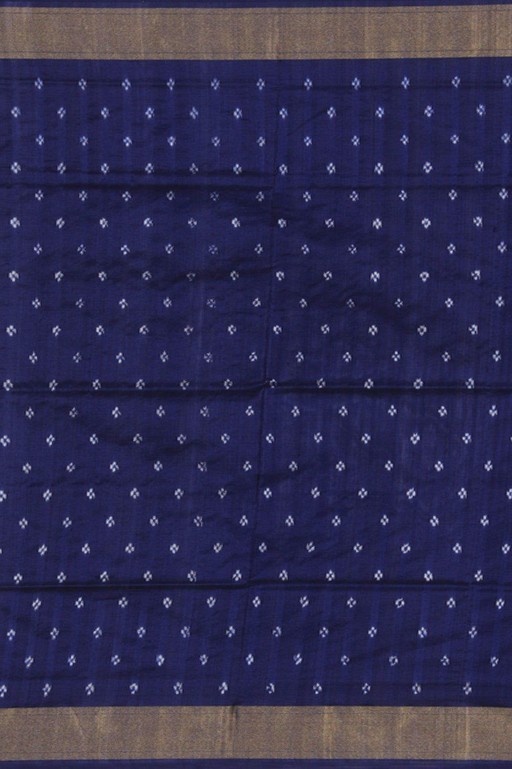 Image of Pochampally Ikat Silk Navy Blue Saree