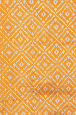 Image of Pochampally Ikat Silk Yellow Saree