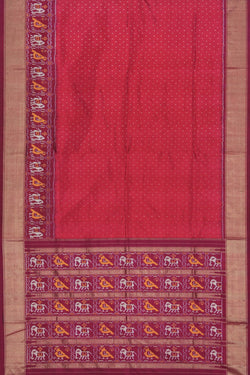 Image of Pochampally Ikat Silk Violet Saree