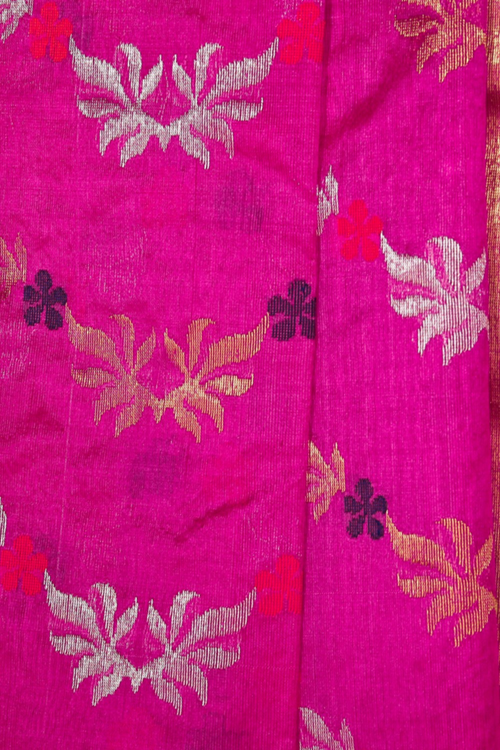 Chanderi Cotton Silk Pink Saree