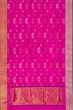 Image of Chanderi Cotton Silk Pink Saree