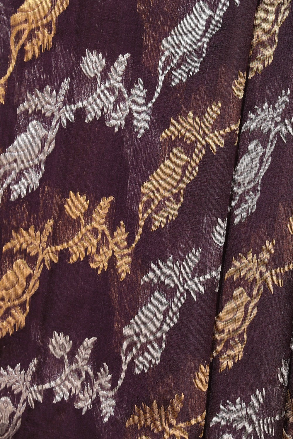 Collection of Chanderi Cotton Silk Violet Saree in a gallery layout