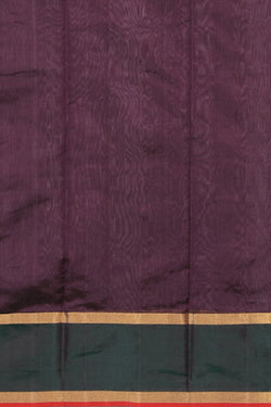 Collection of Chanderi Cotton Silk Violet Saree in a gallery layout