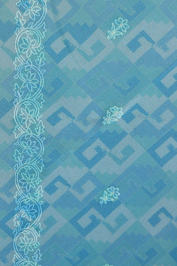 Image of Chiffon Sky Blue Saree