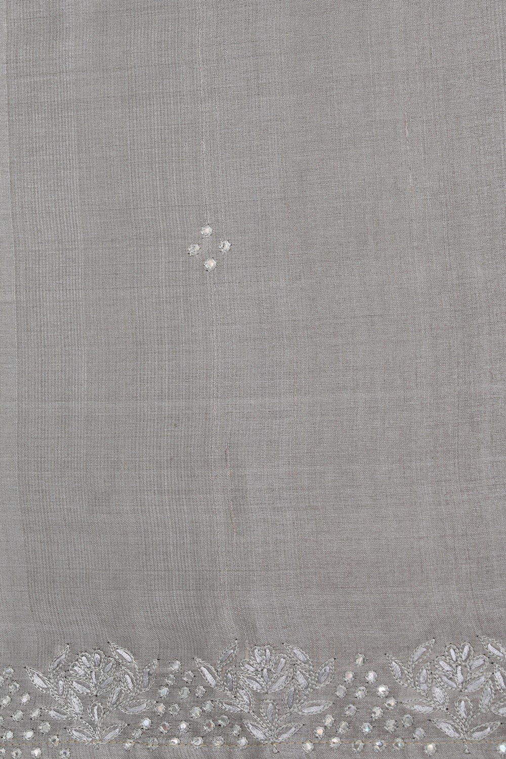 Image of Tussar Silk Pastel Grey Saree