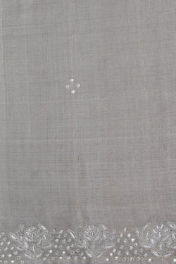 Collection of Tussar Silk Pastel Grey Saree in a gallery layout