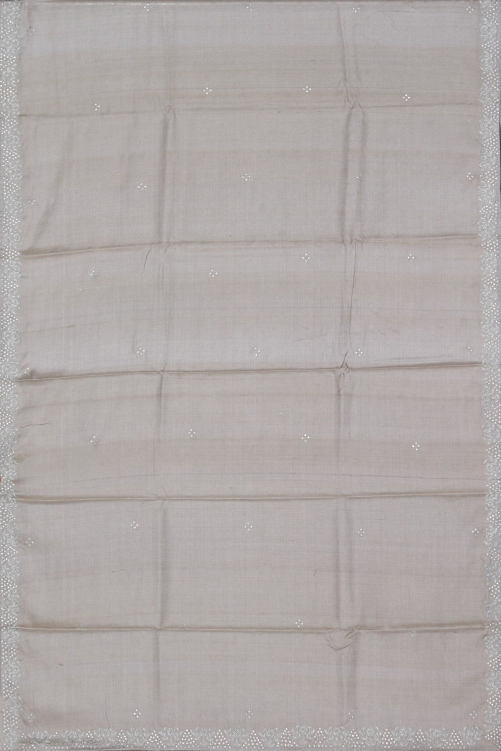 Image of Tussar Silk Pastel Grey Saree