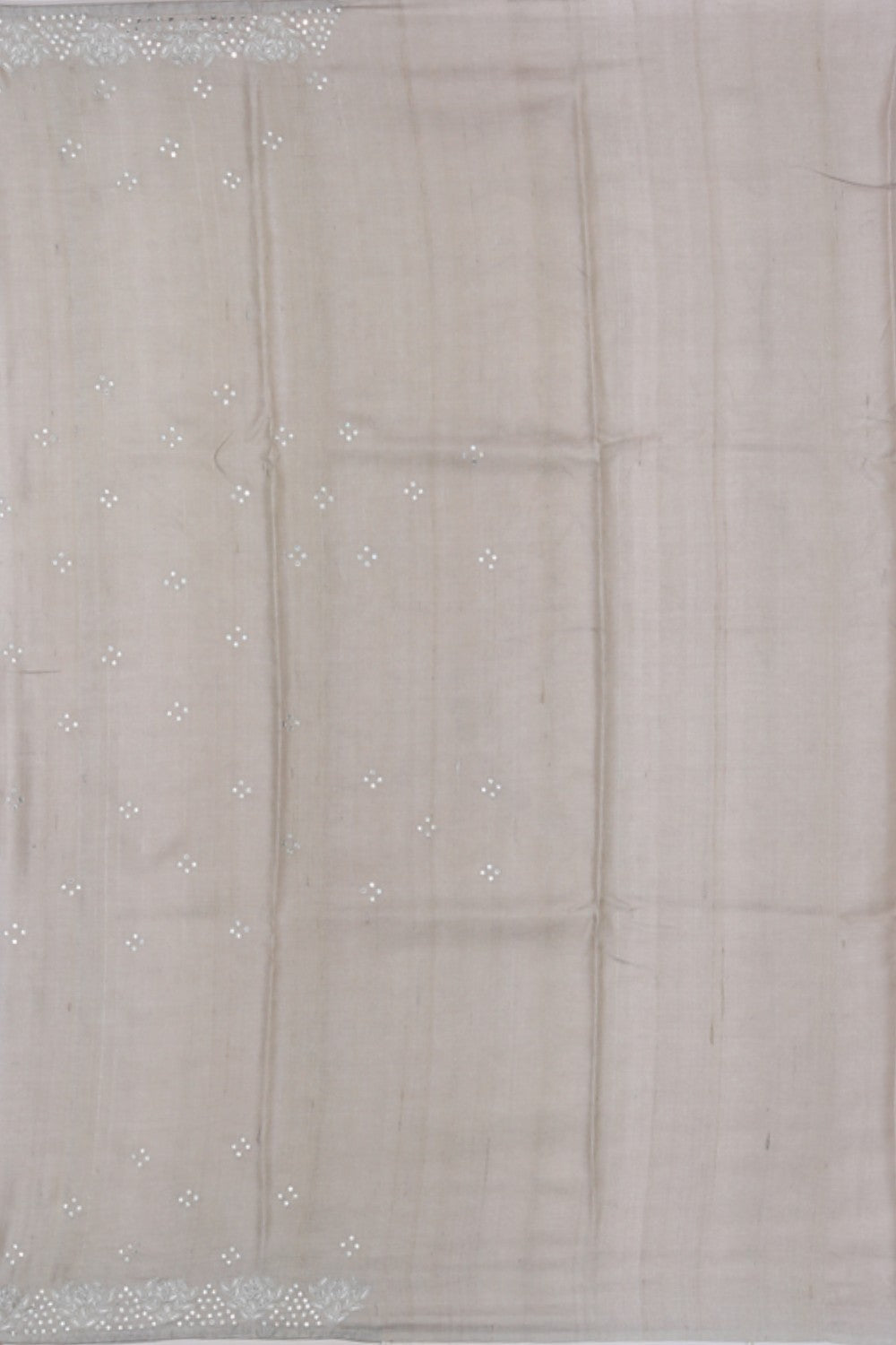 Image of Tussar Silk Pastel Grey Saree