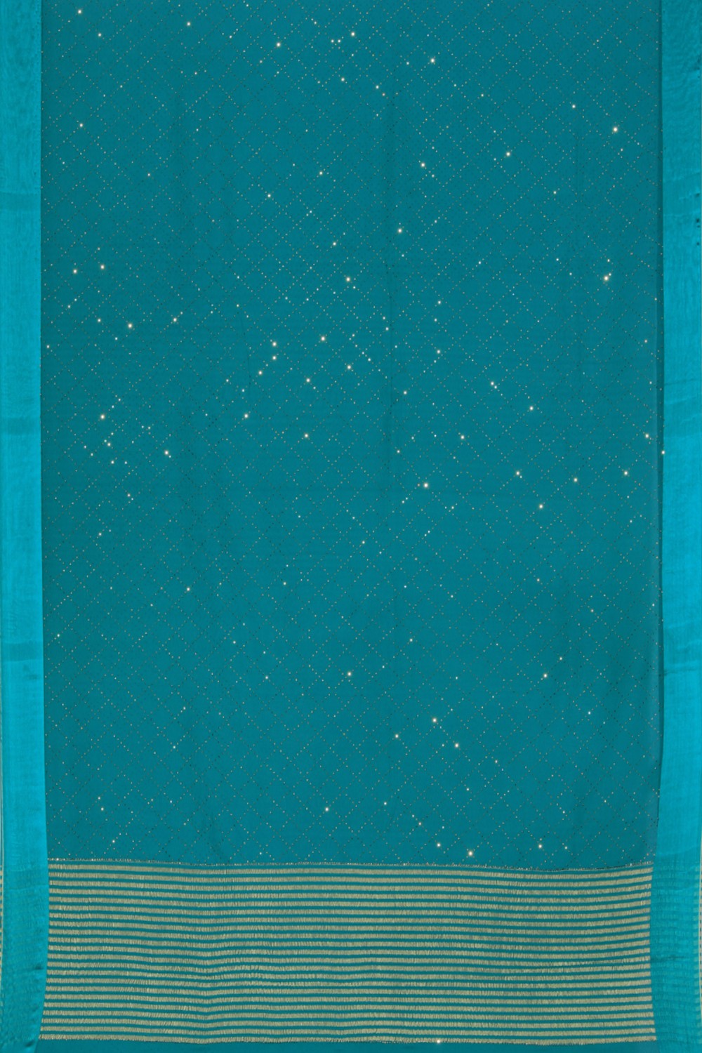 Collection of Chiffon Teal Green Saree in a gallery layout