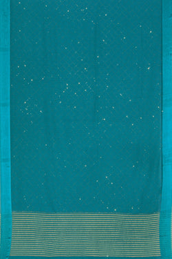 Collection of Chiffon Teal Green Saree in a gallery layout