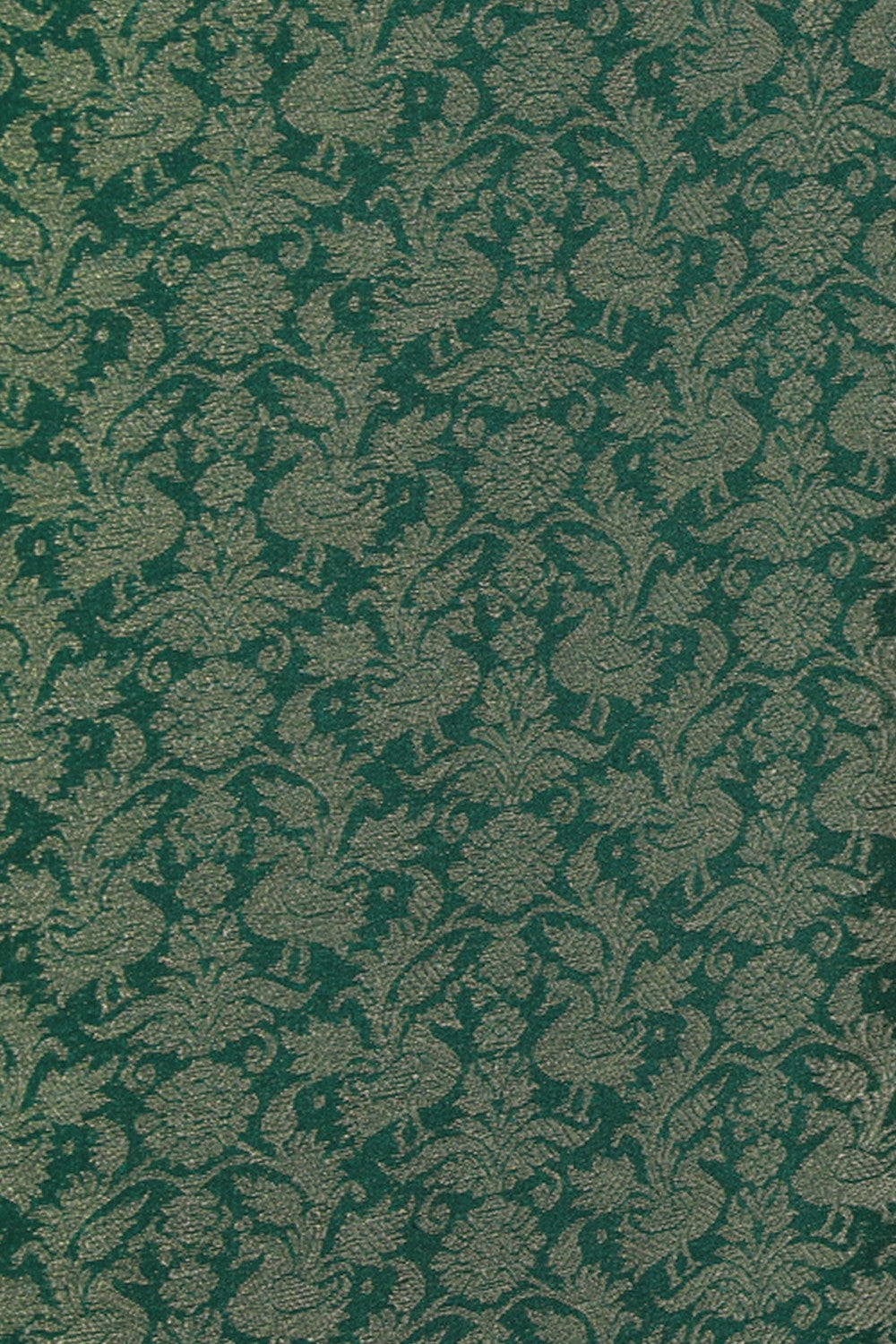 Image of Crepe Silk Brocade Green Saree