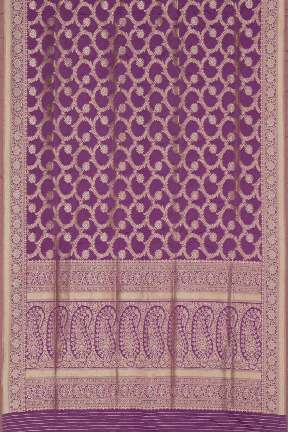 Collection of Banarasi Silk Purple Saree in a gallery layout