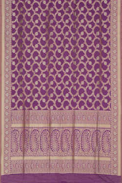 Collection of Banarasi Silk Purple Saree in a gallery layout