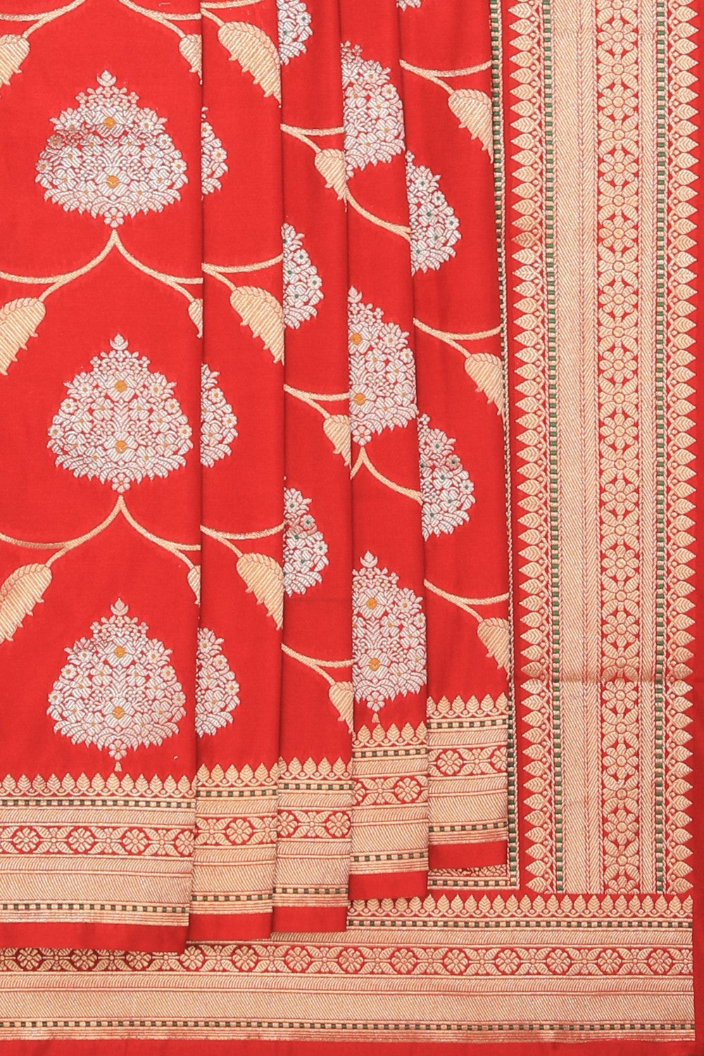 Collection of Banarasi Silk Red Saree in a gallery layout