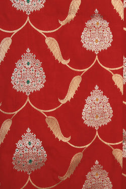 Collection of Banarasi Silk Red Saree in a gallery layout