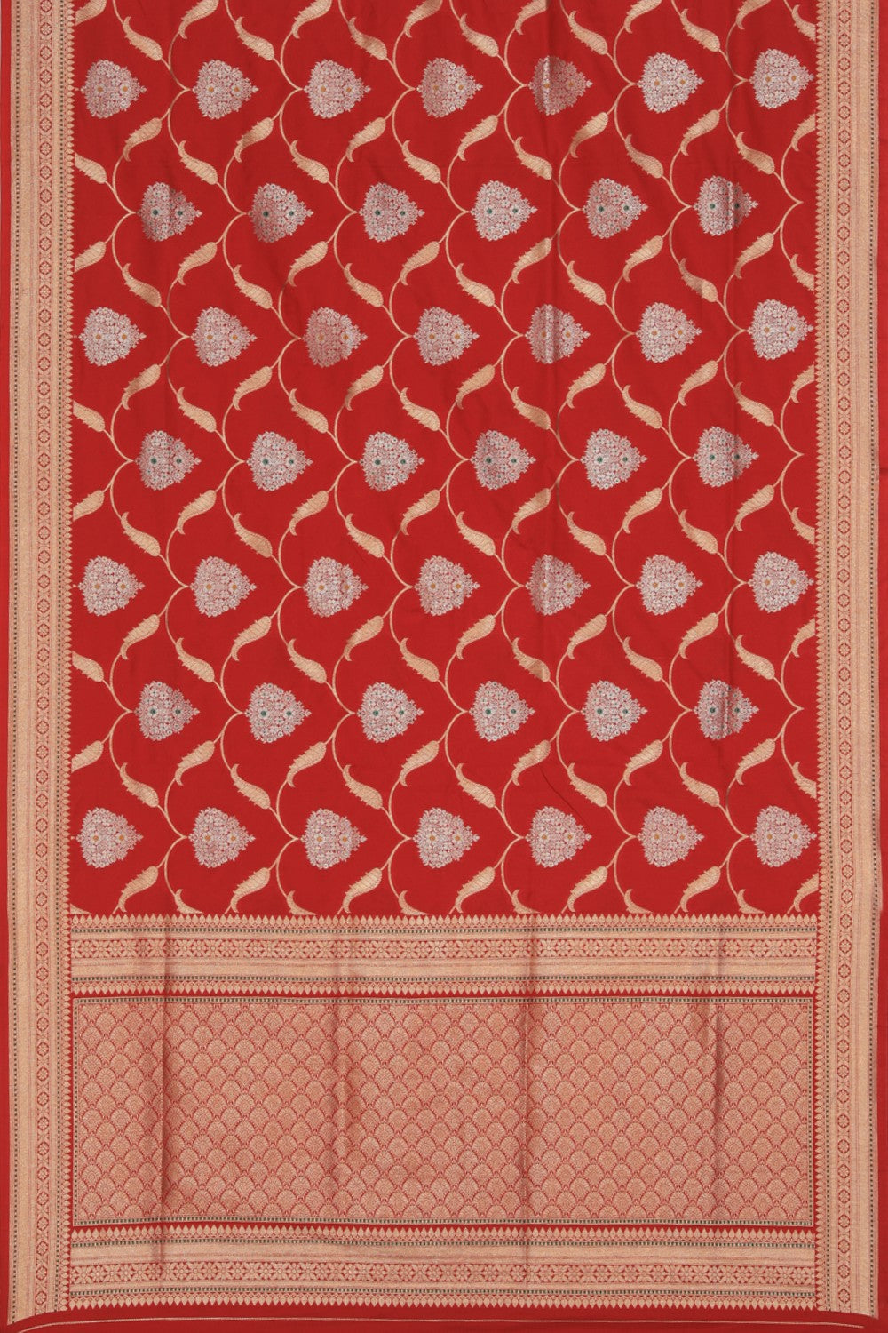 Collection of Banarasi Silk Red Saree in a gallery layout