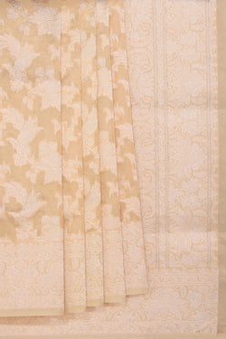 Collection of Banarasi Tissue Silk Off-White Saree in a gallery layout