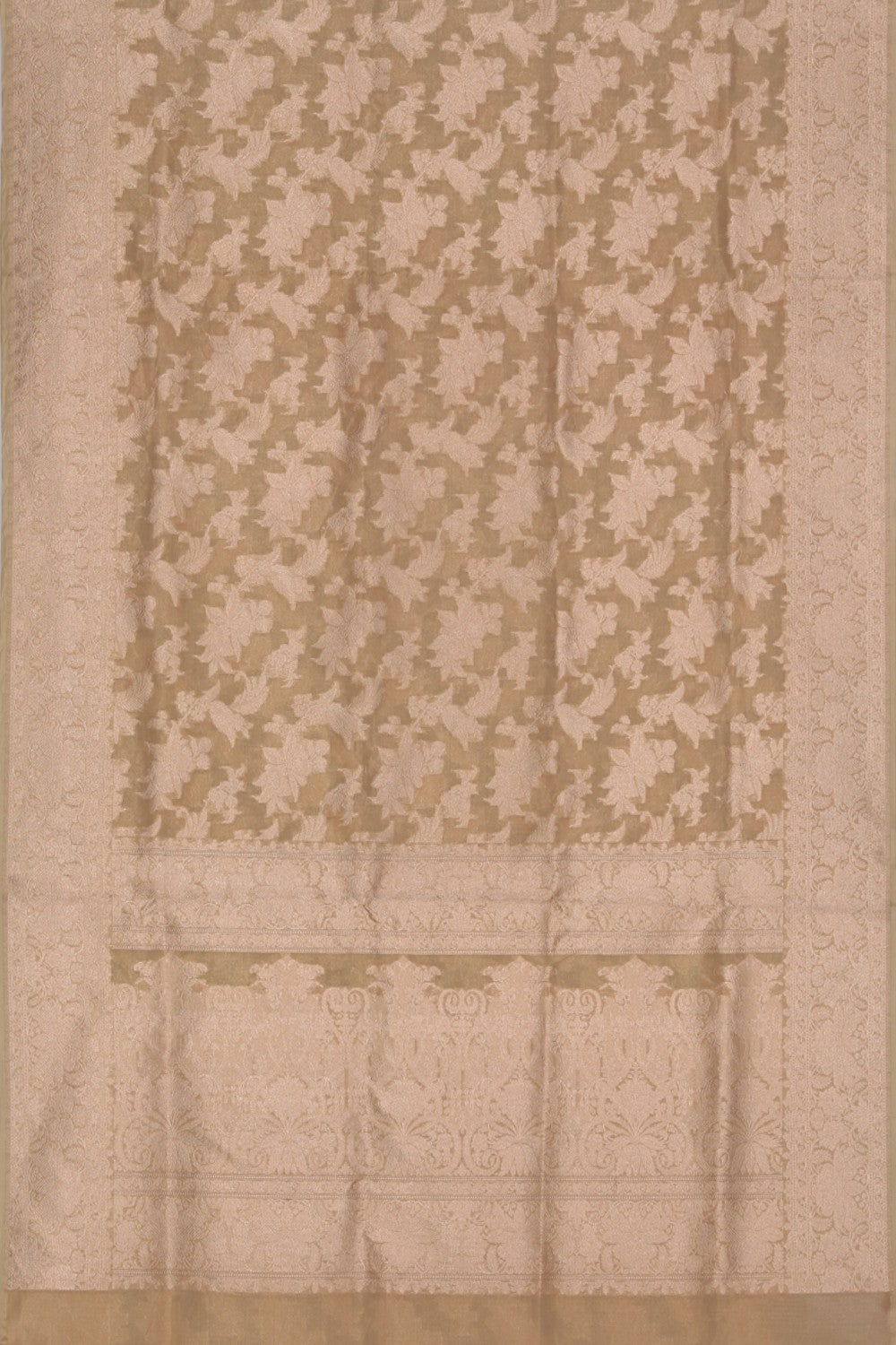 Image of Banarasi Tissue Silk Off-White Saree
