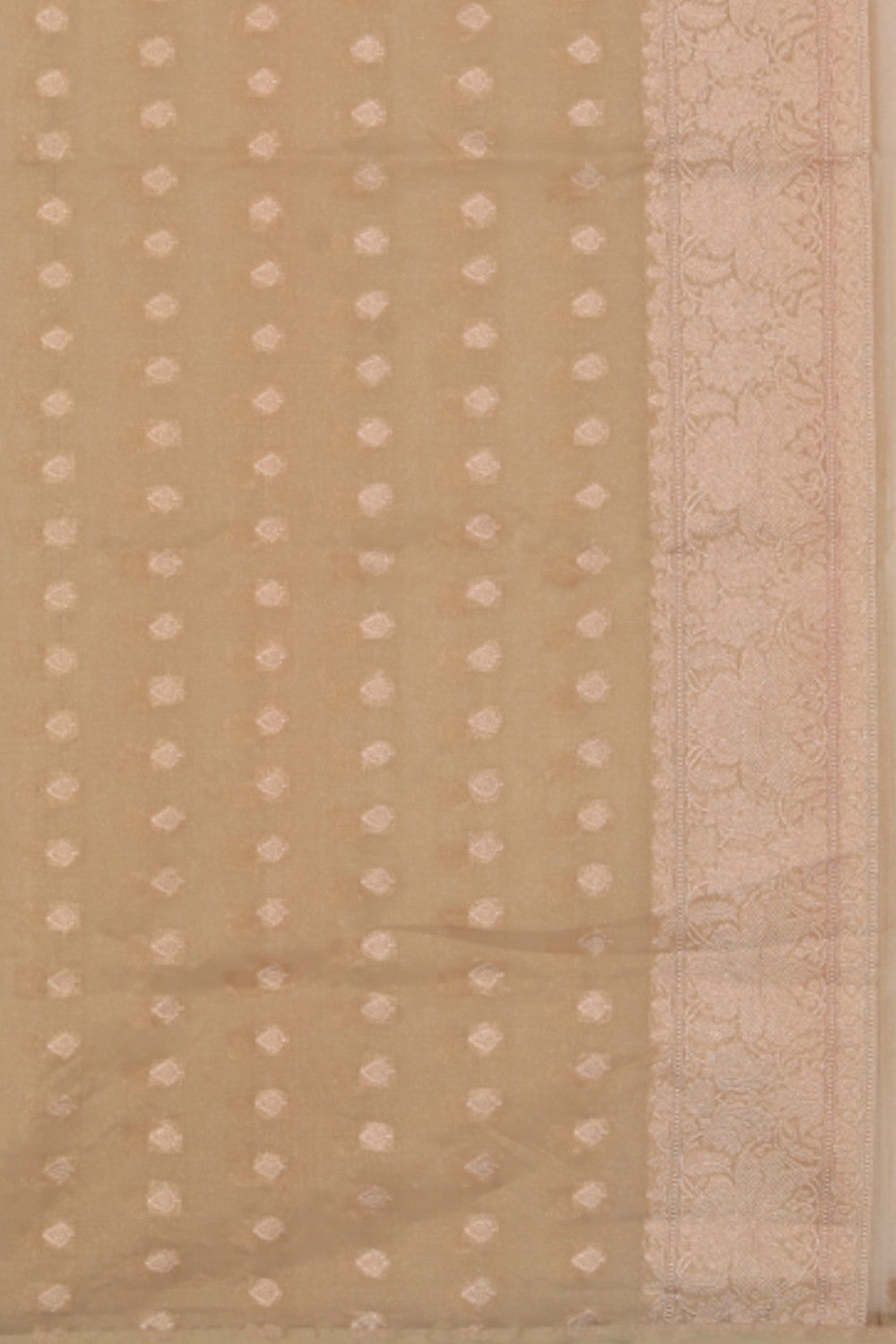 Image of Banarasi Tissue Silk Off-White Saree