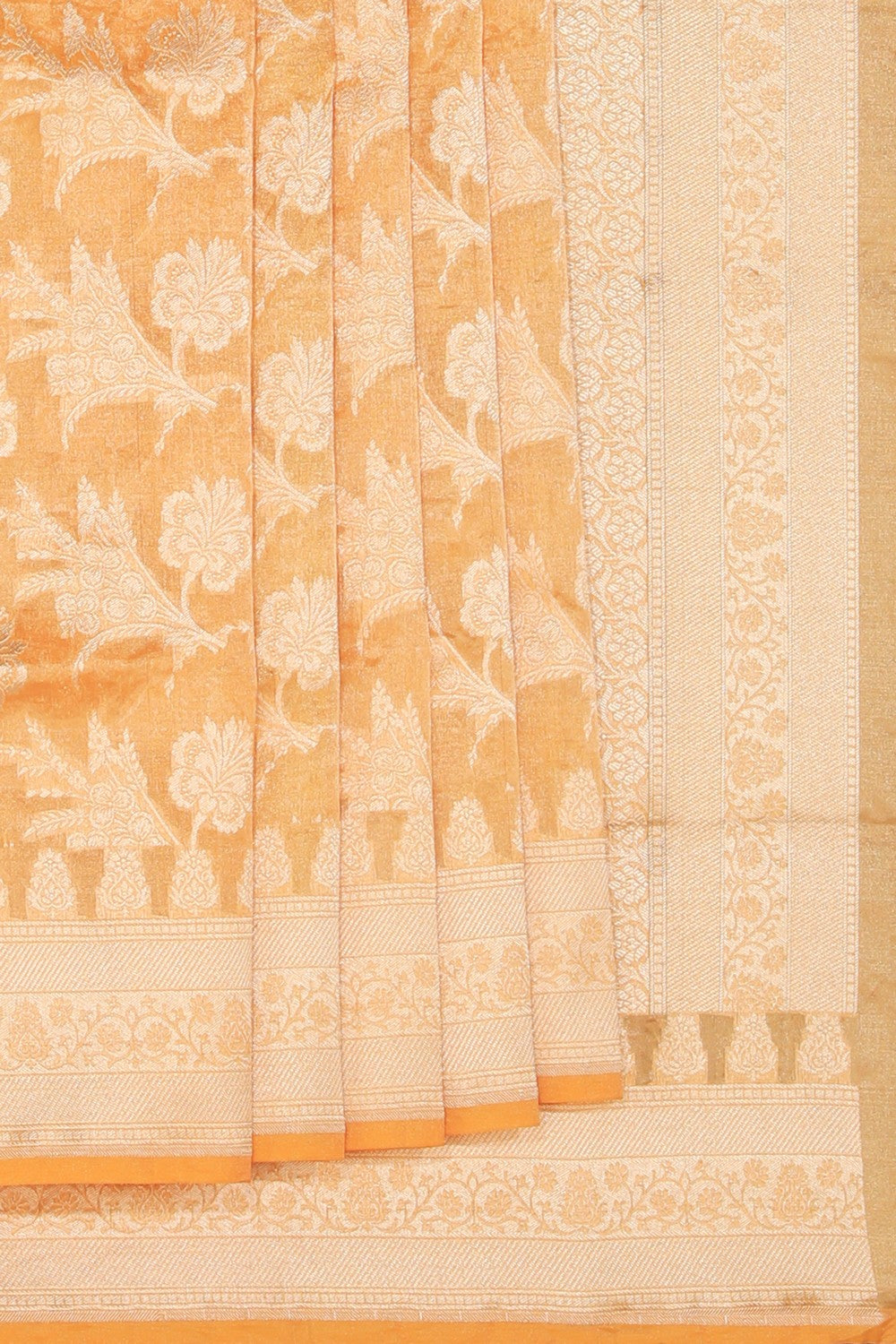 Collection of Banarasi Tissue Silk Mustard Saree in a gallery layout