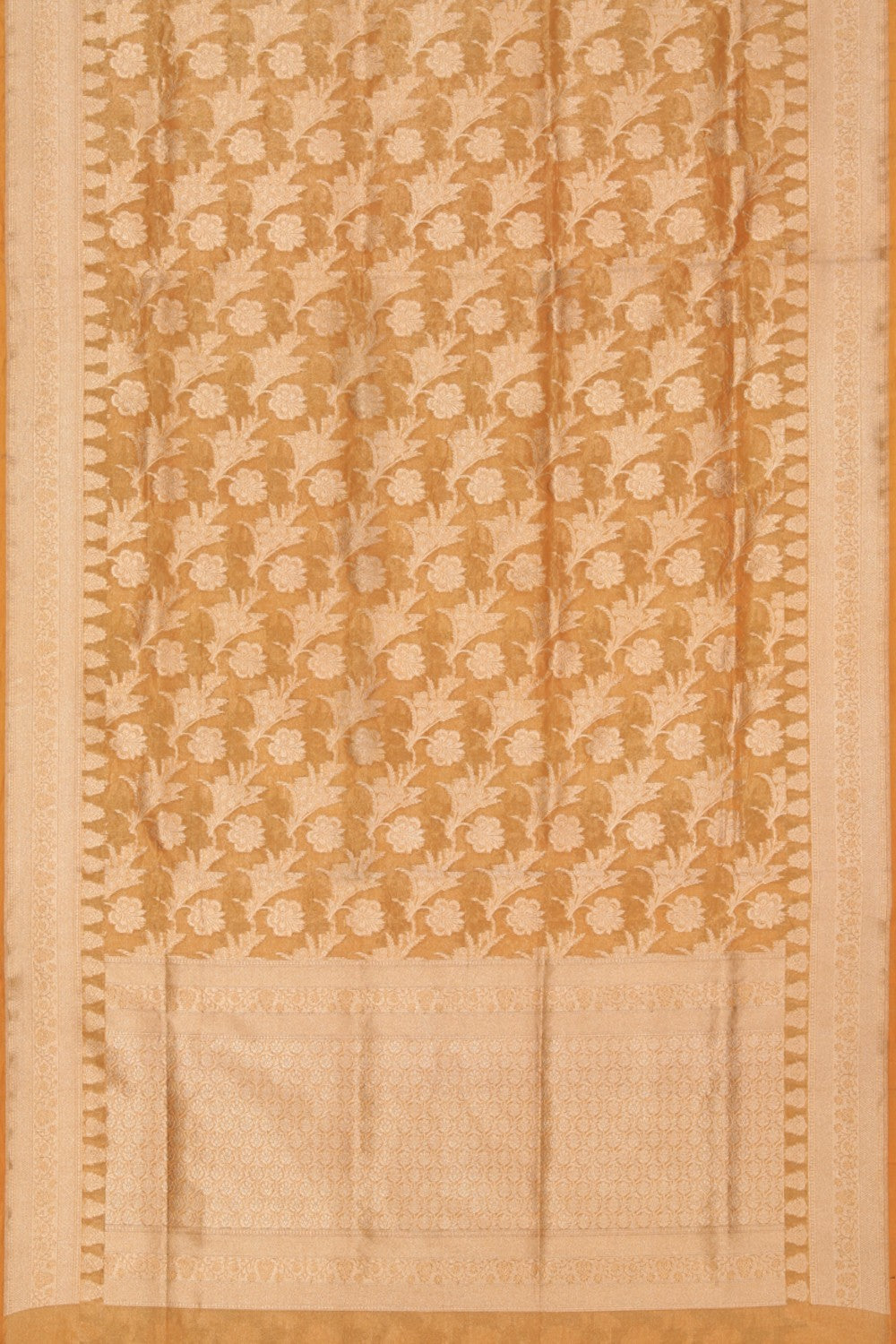 Collection of Banarasi Tissue Silk Mustard Saree in a gallery layout