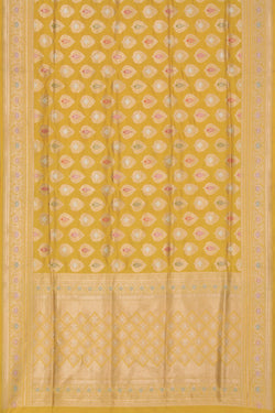 Image of Banarasi Silk Yellow Saree