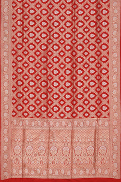 Image of Banarasi Silk Red Saree