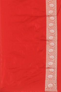 Image of Banarasi Silk Red Saree