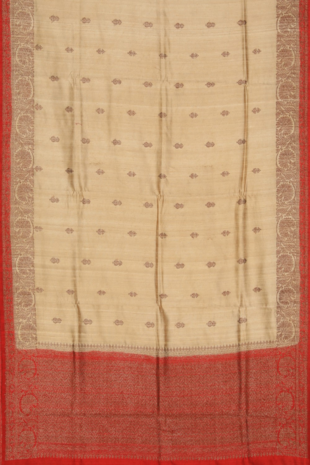 Collection of Banarasi Dupion Silk Beige Saree in a gallery layout