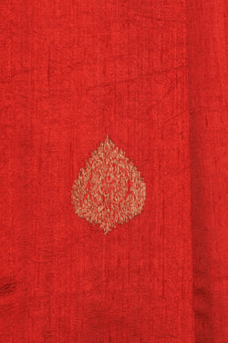 Collection of Banarasi Dupion Silk Red Saree in a gallery layout