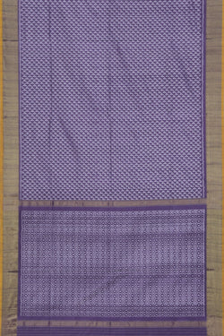 Image of Pochampally Ikat Silk Purple Saree